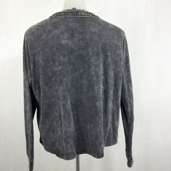 The Kooples Sport Sweatshirt Jewel Neckline Pullover Too Gray Size 3 US L - Picture 5 of 12